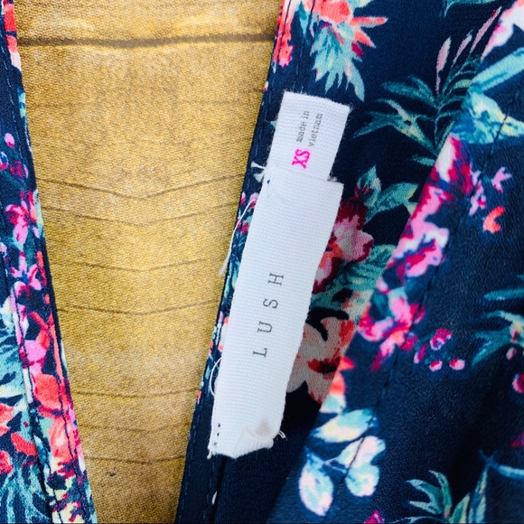 Lush Mini Dress Floral Navy Mulitcolor XS - Picture 3 of 5